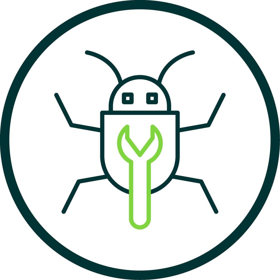 error fijación línea circulo icono diseño vector