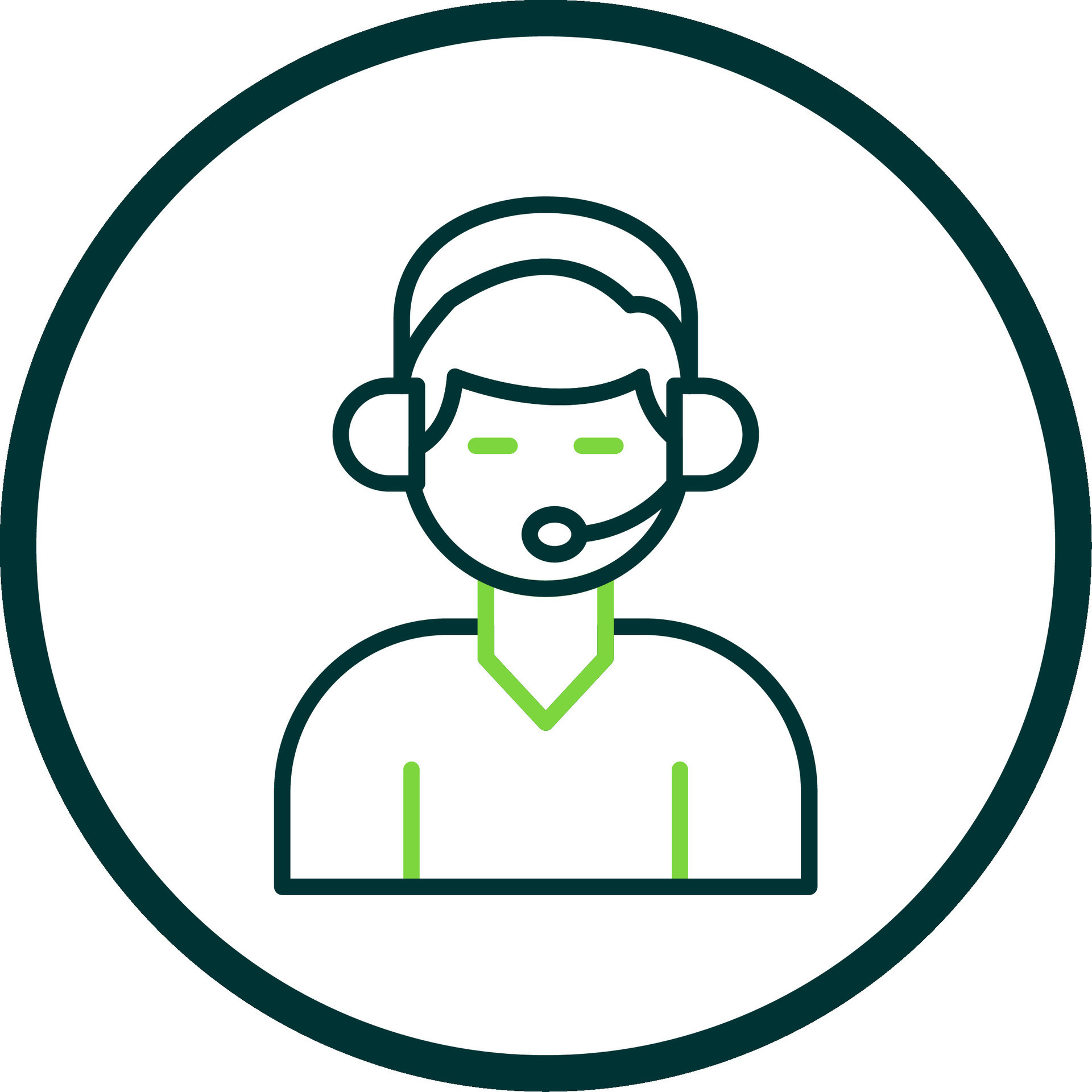 Customer Support Line Circle Icon Design 43657228 Vector Art at Vecteezy