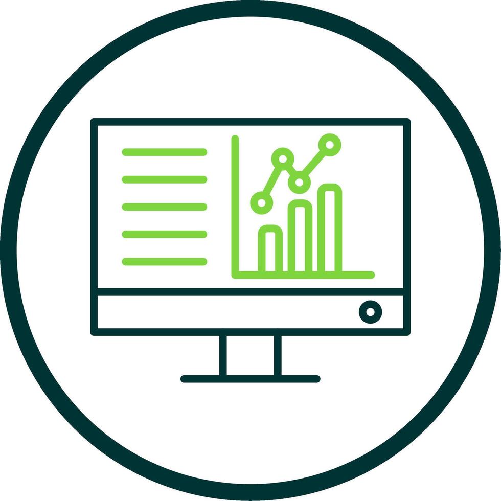 Dashboard Line Circle Icon Design vector
