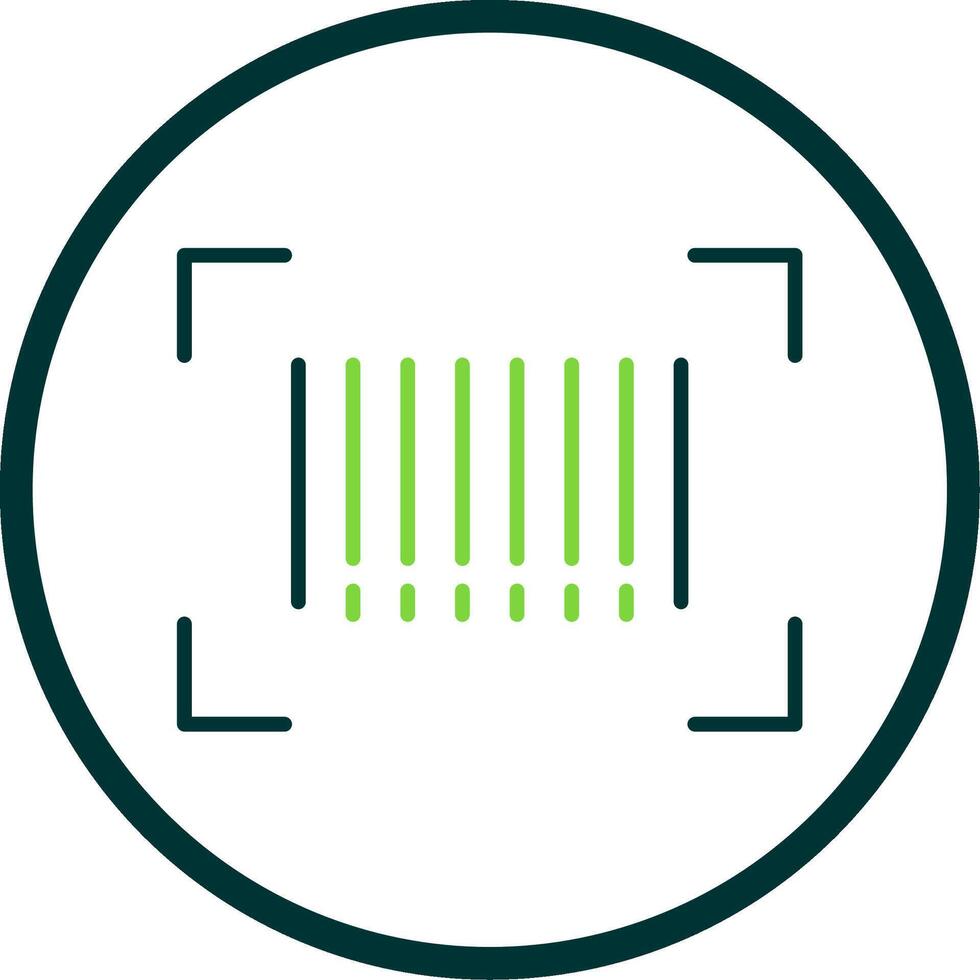 Bar Code Line Circle Icon Design vector