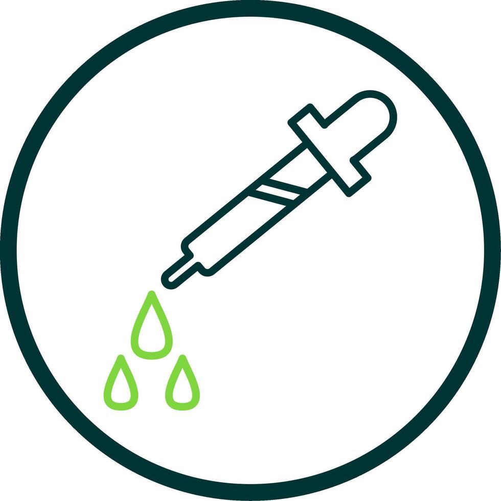 Dropper Line Circle Icon Design vector