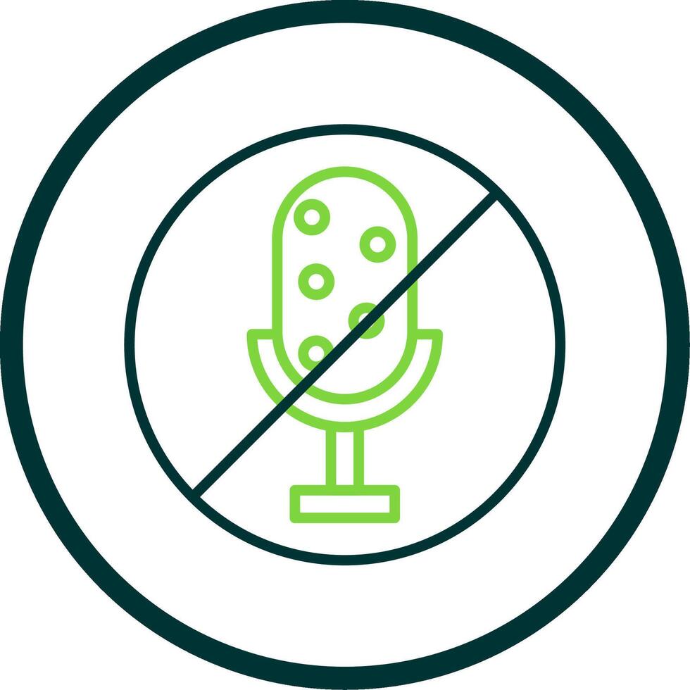 Mute Line Circle Icon Design vector