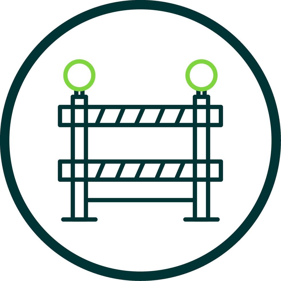 Barrier Line Circle Icon Design vector