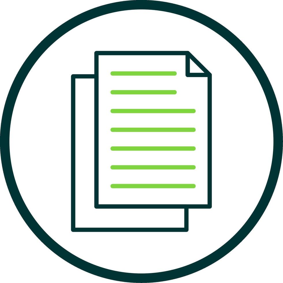 Document Line Circle Icon Design vector