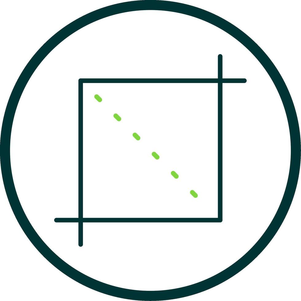 Crop Line Circle Icon Design vector