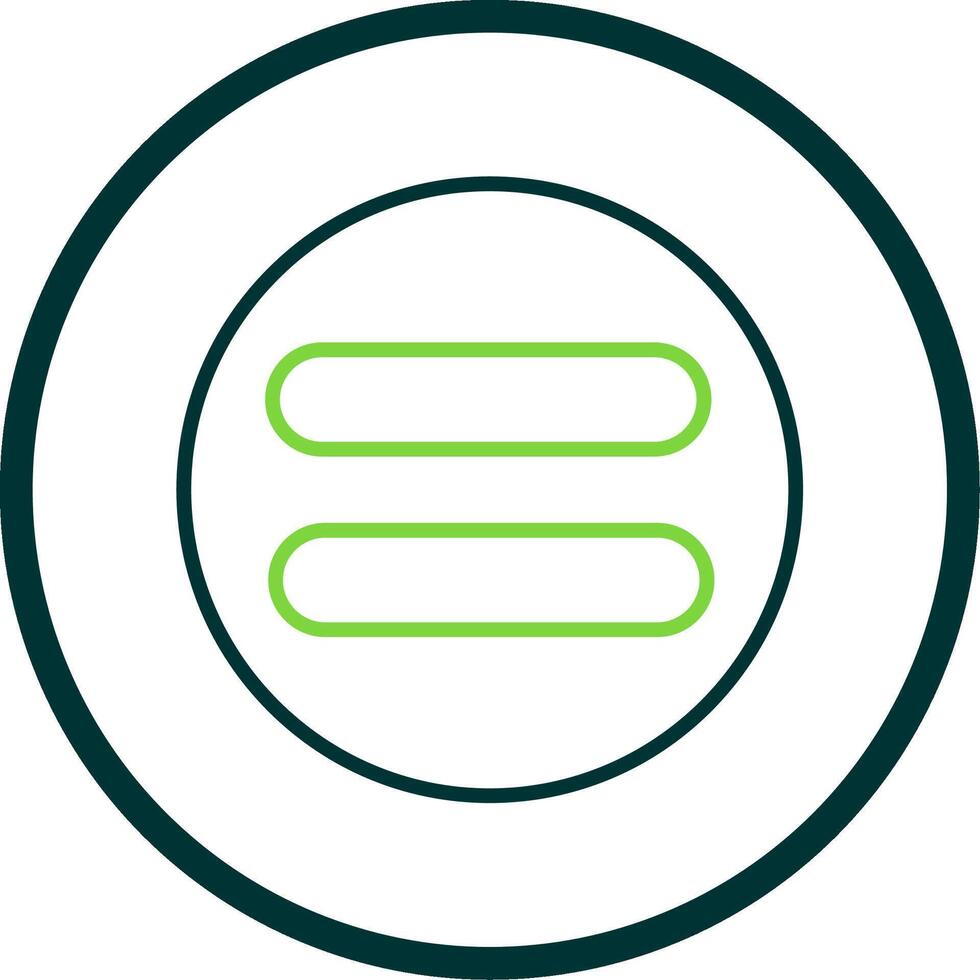 Equal Line Circle Icon Design vector