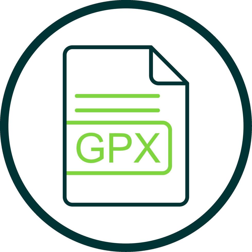GPX File Format Line Circle Icon Design vector