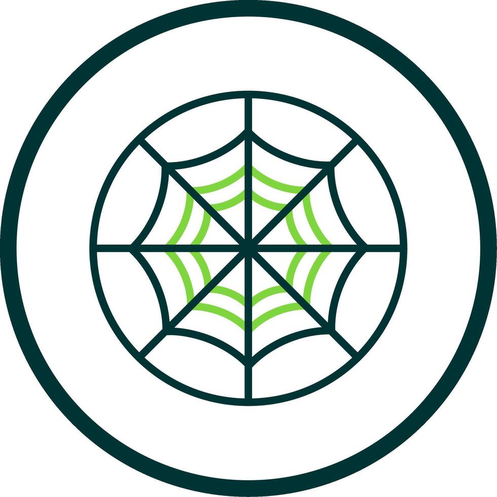 Spider Web Line Circle Icon Design vector