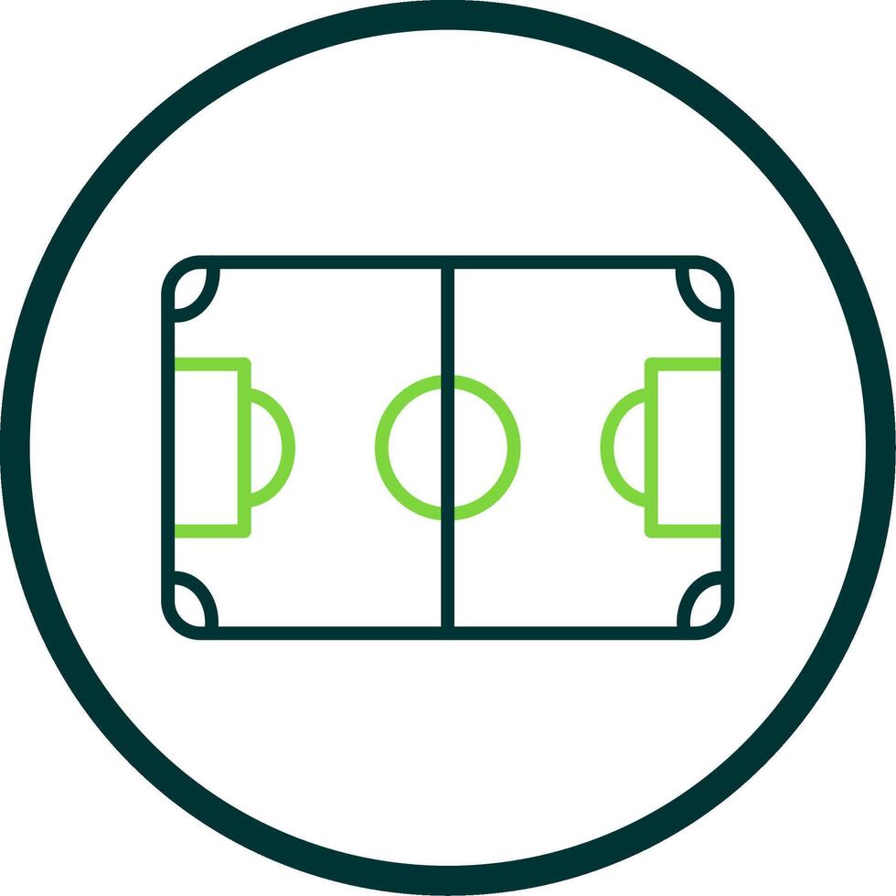 Soccer Field Line Circle Icon Design vector