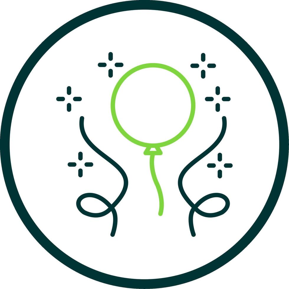 Baloon Line Circle Icon Design vector