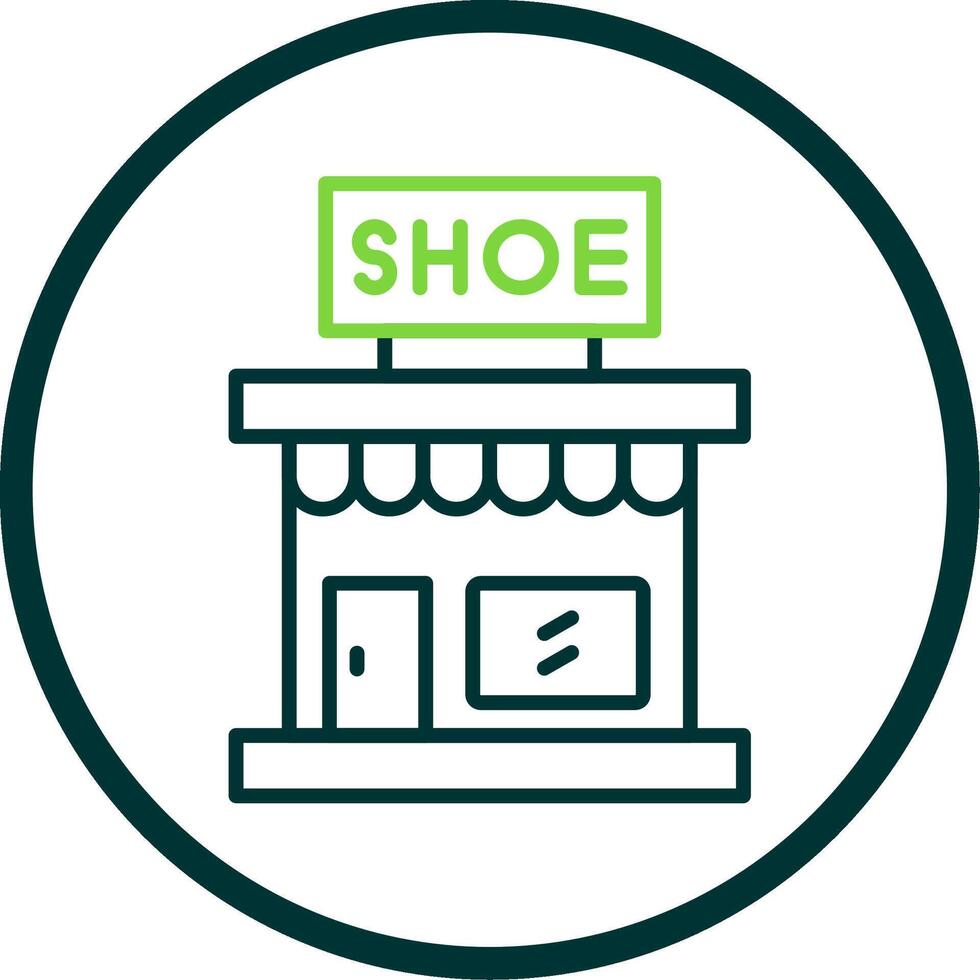 Store Line Circle Icon Design vector