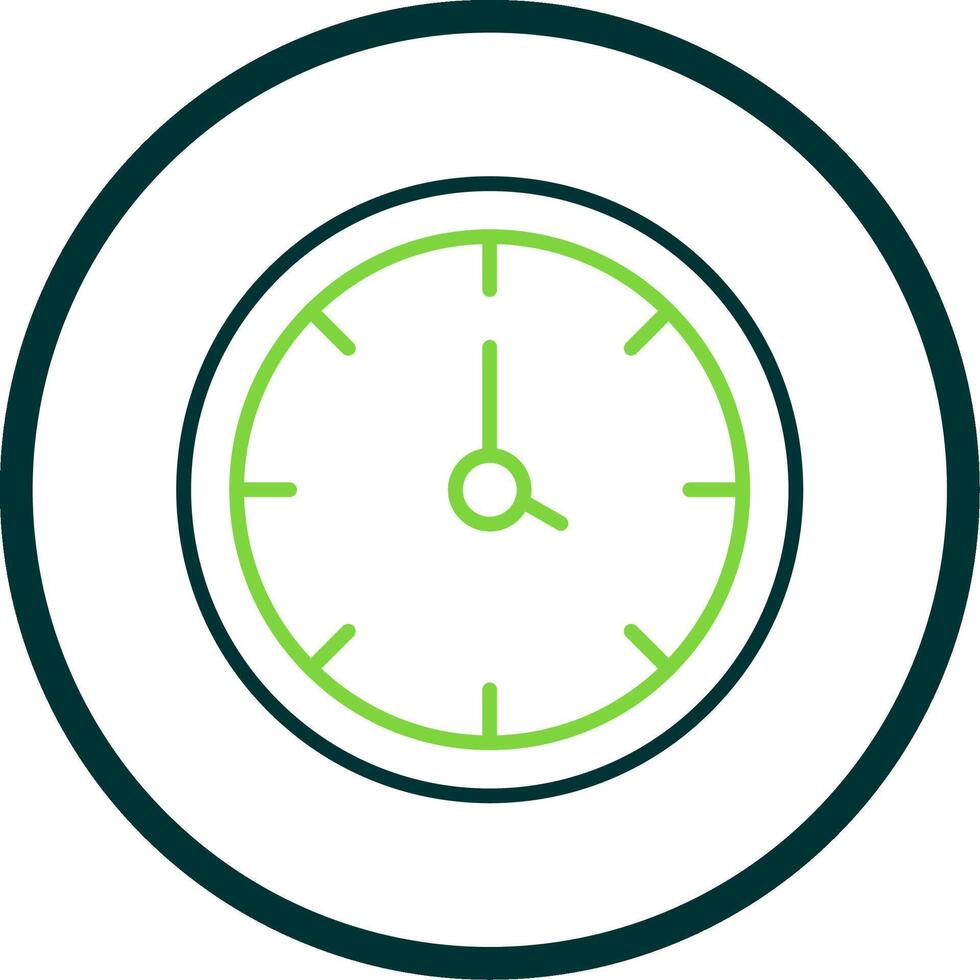 Clock Line Circle Icon Design vector