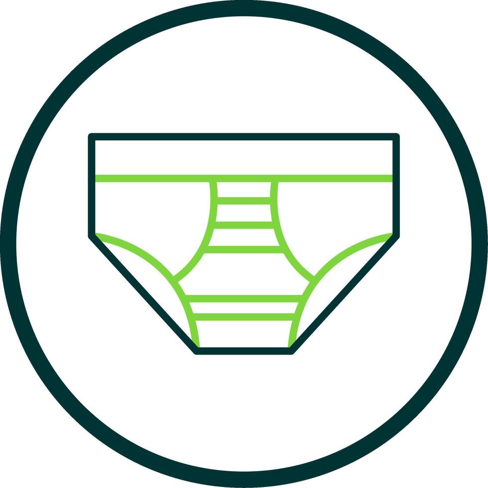 Underwear Line Circle Icon Design vector