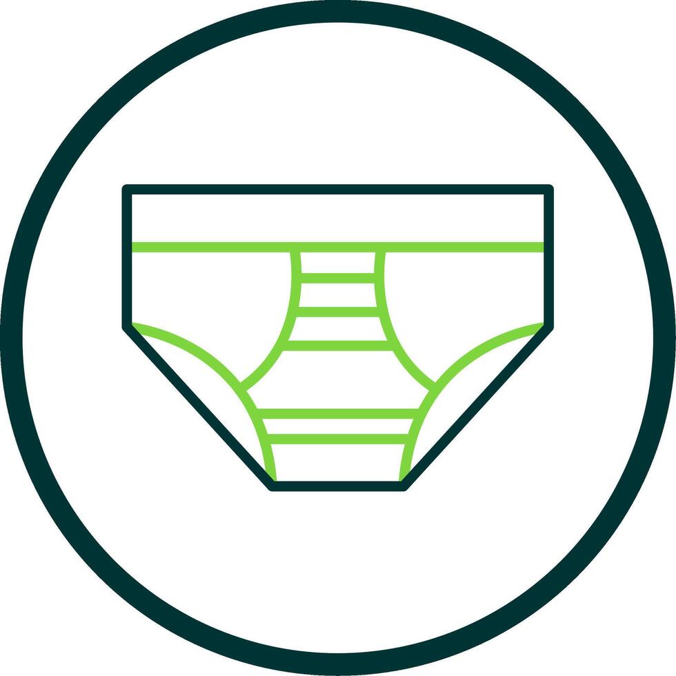 Underwear Line Circle Icon Design vector