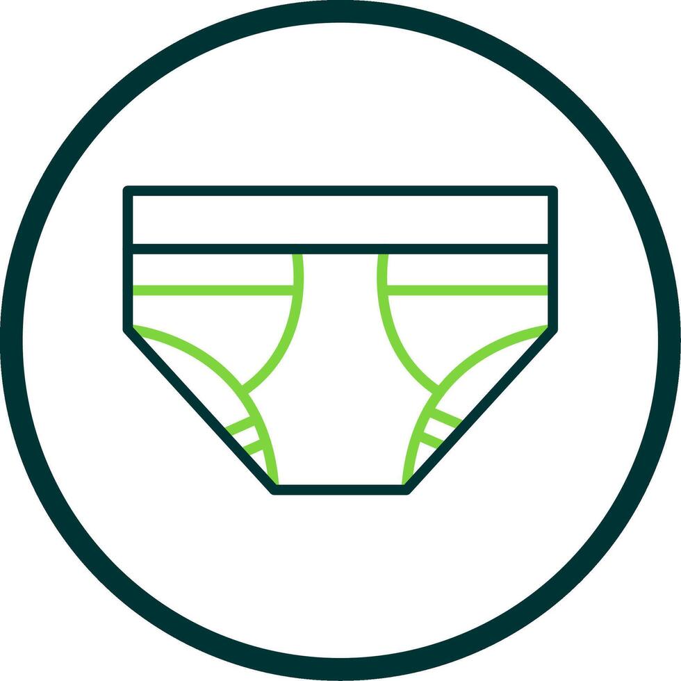 Underwear Line Circle Icon Design vector