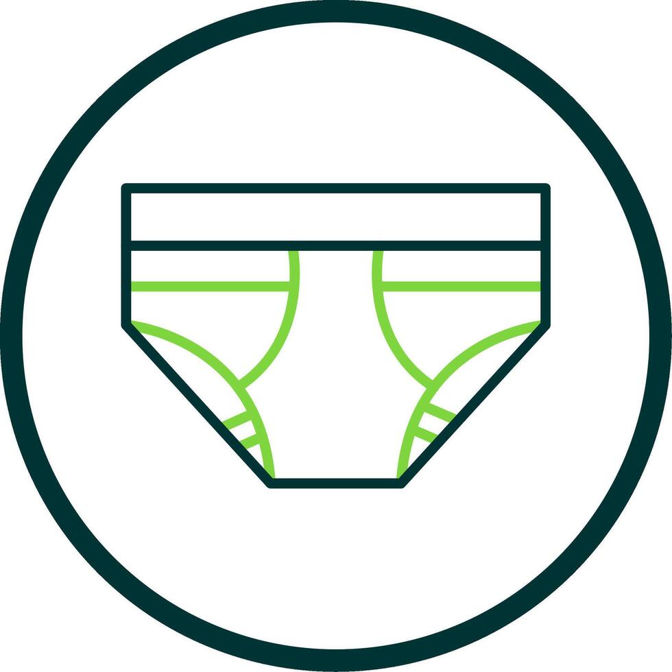 Underwear Line Circle Icon Design vector