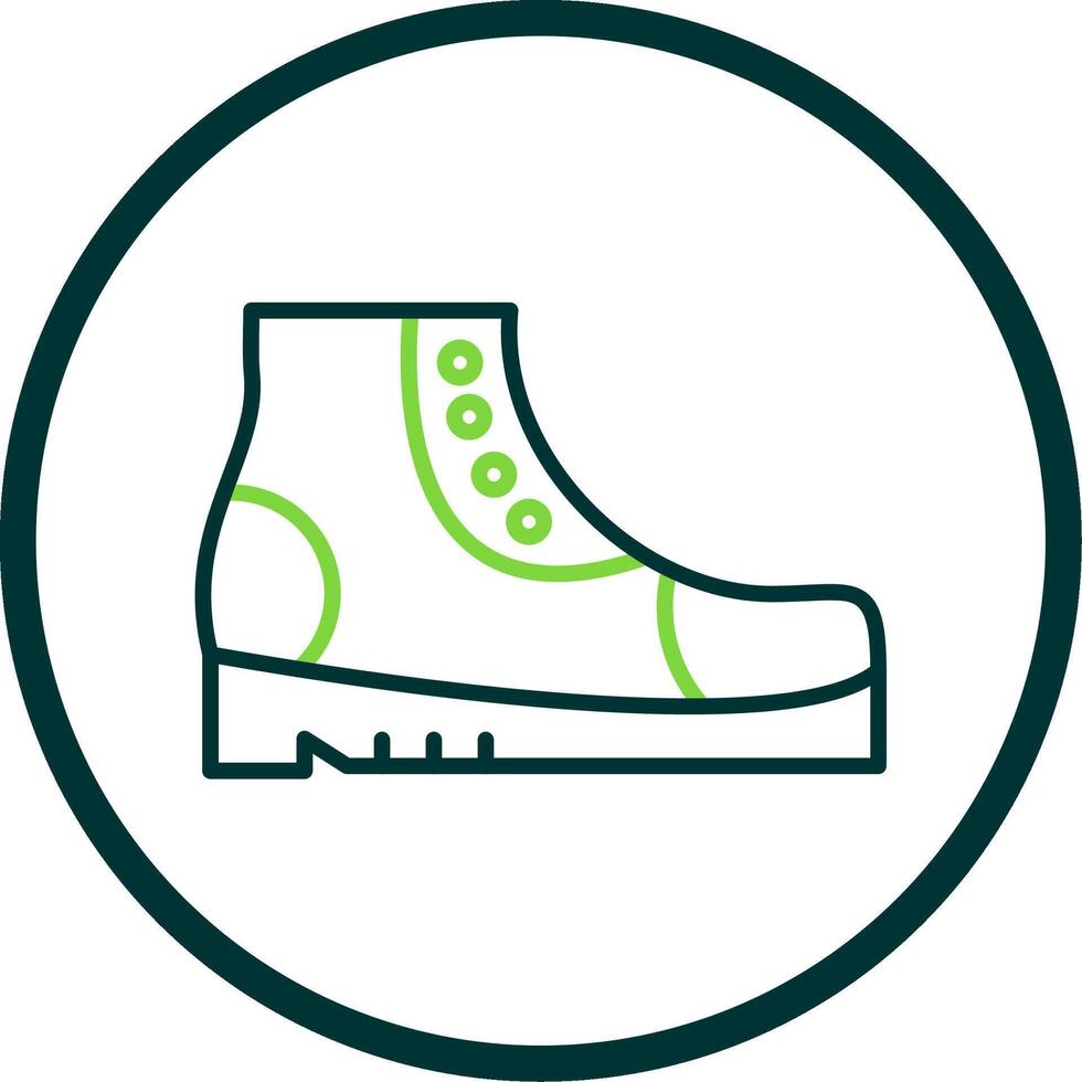 Boots Line Circle Icon Design vector