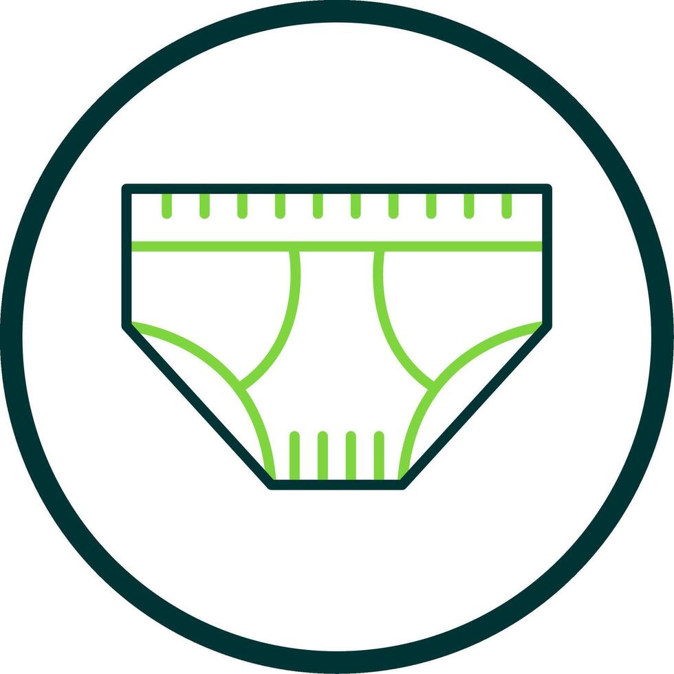 Underwear Line Circle Icon Design vector
