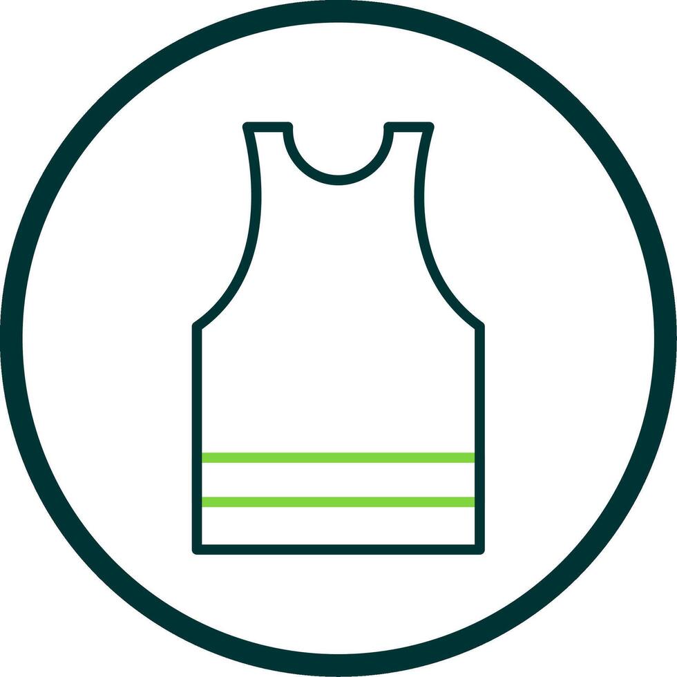 Undershirt Line Circle Icon Design vector