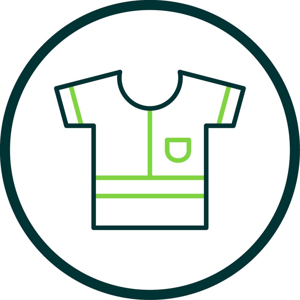 Shirt Line Circle Icon Design vector