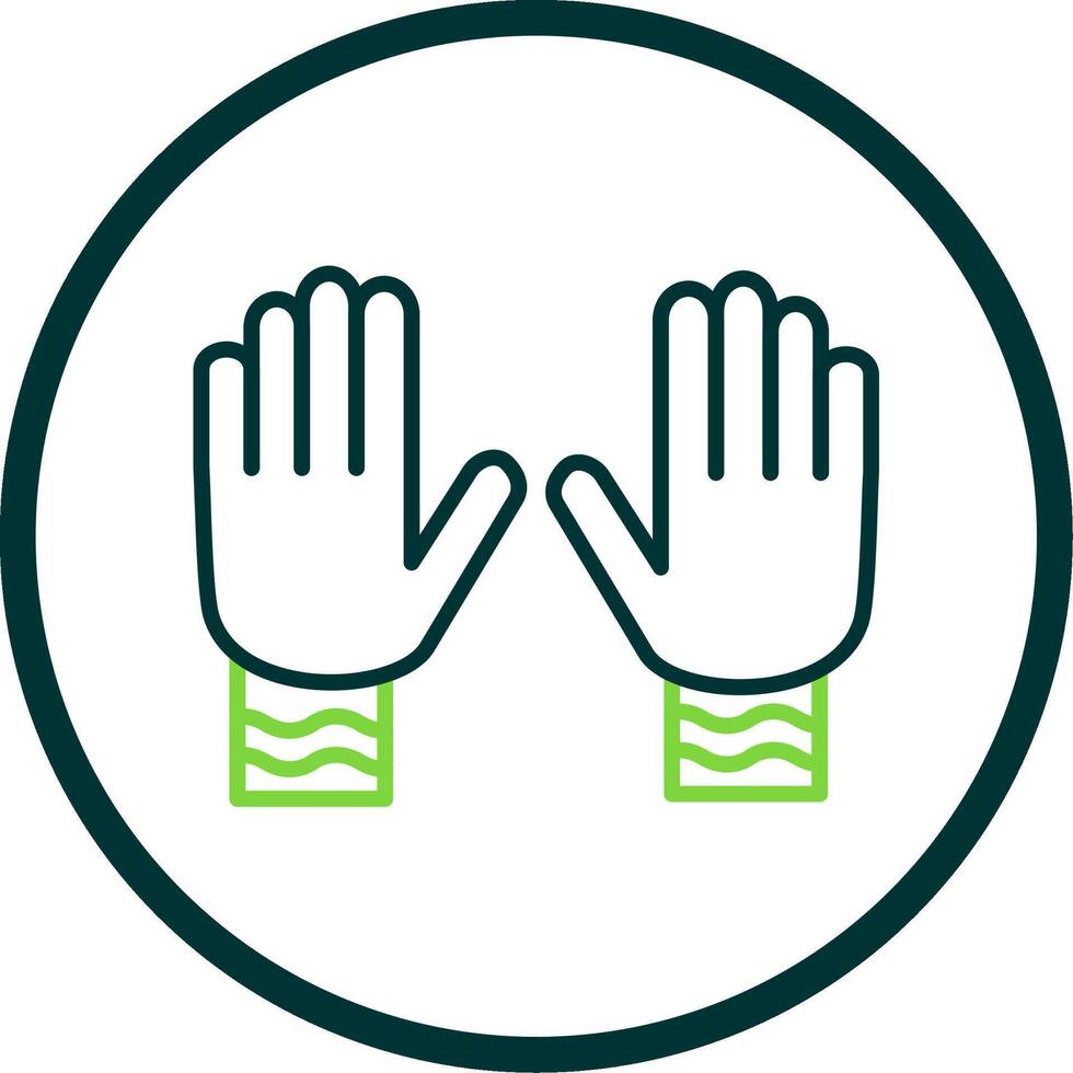 Gloves Line Circle Icon Design vector