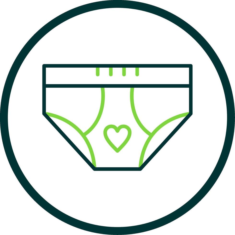 Underwear Line Circle Icon Design vector