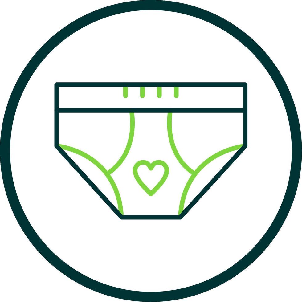 Underwear Line Circle Icon Design vector