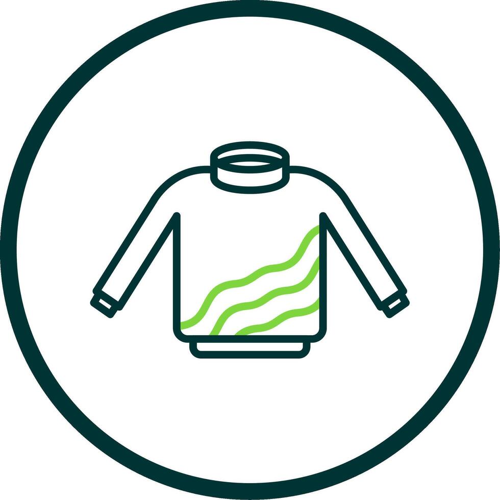 Sweater Line Circle Icon Design vector
