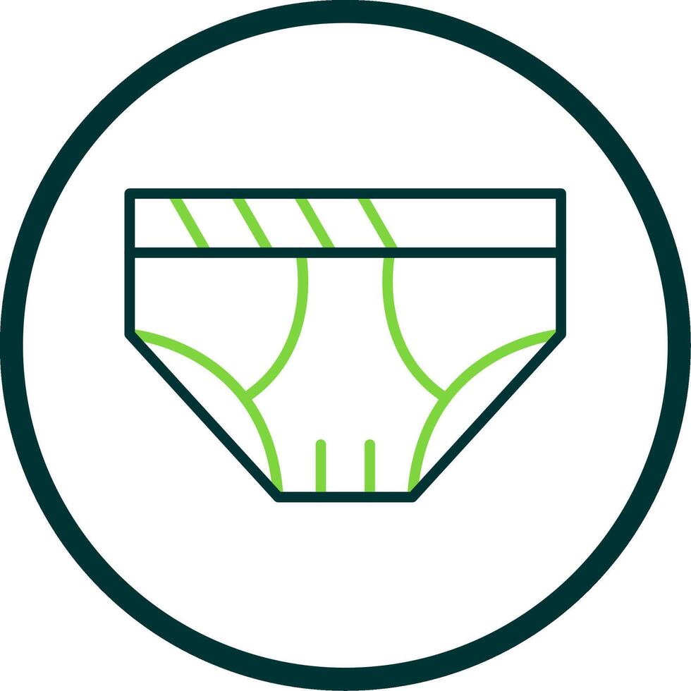 Underwear Line Circle Icon Design vector