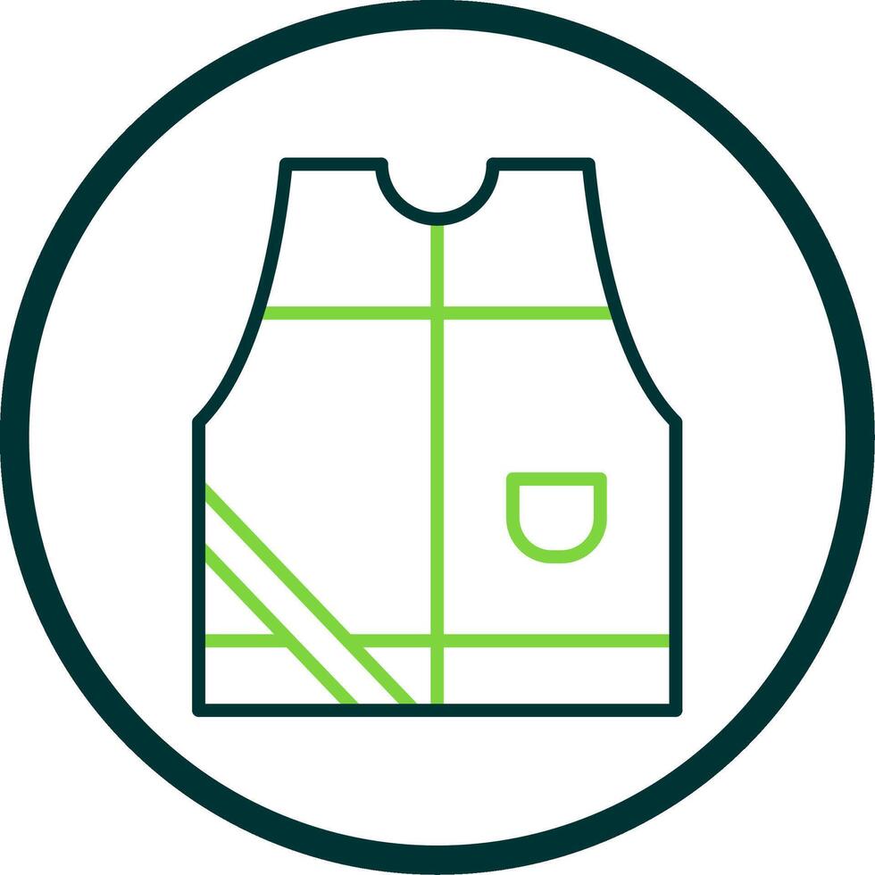 Sleeveless Line Circle Icon Design vector