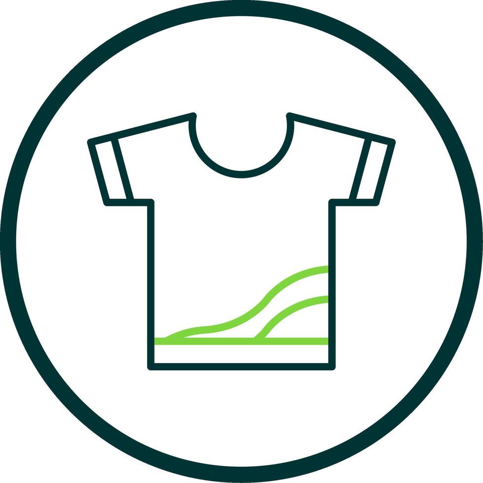 Shirt Line Circle Icon Design vector