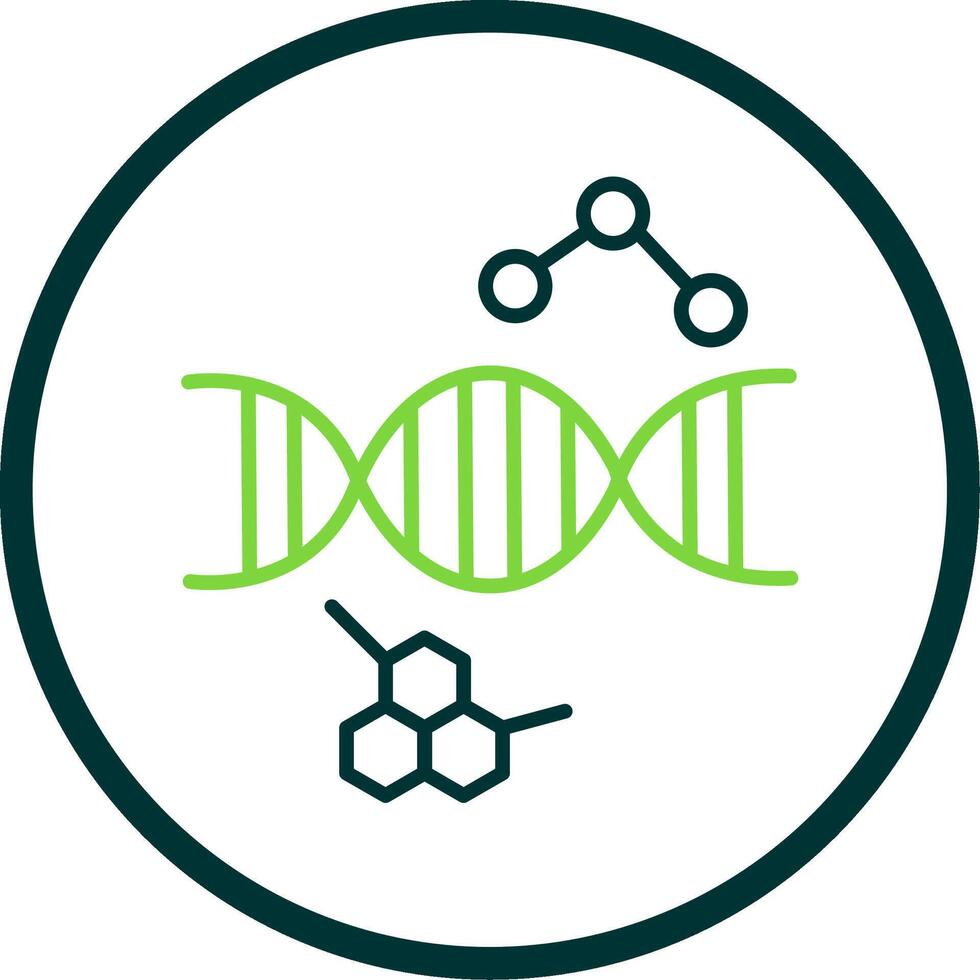 Dna Line Circle Icon Design vector