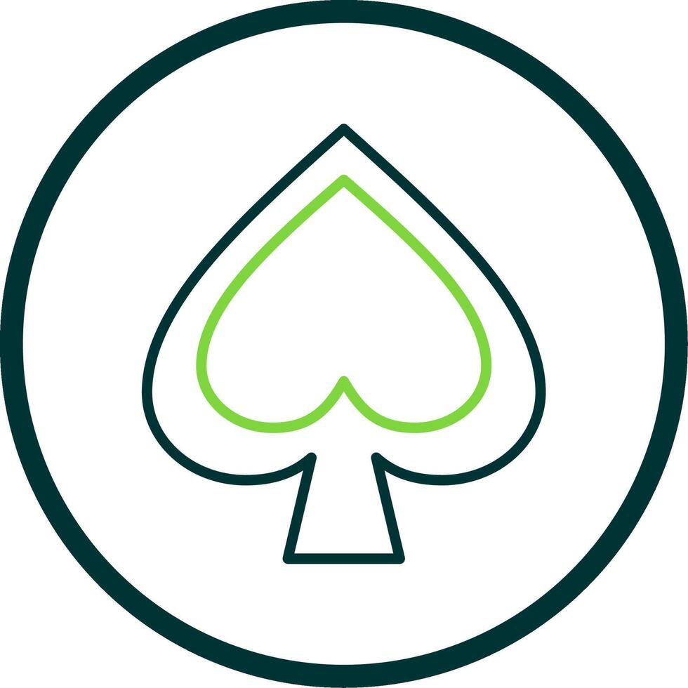 Spade Line Circle Icon Design vector