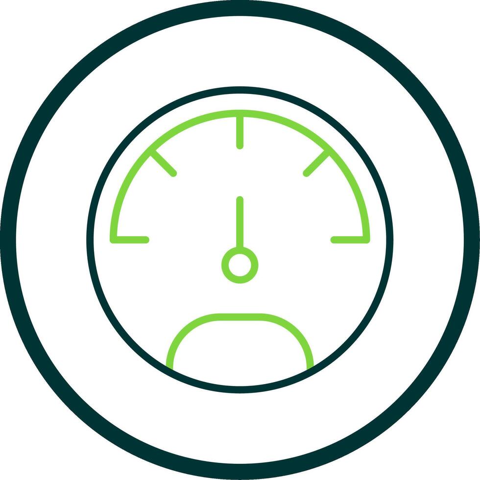 Speedo Meter Line Circle Icon Design vector