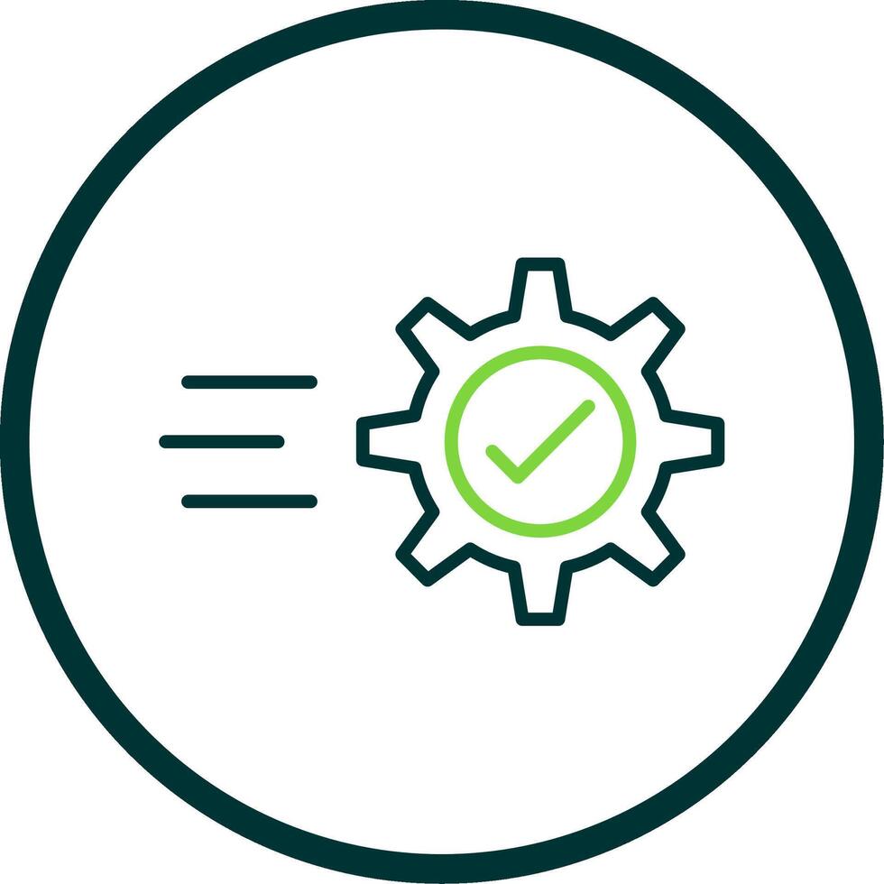 Gears Line Circle Icon Design vector