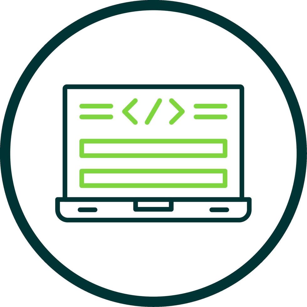 Html Code Line Circle Icon Design vector