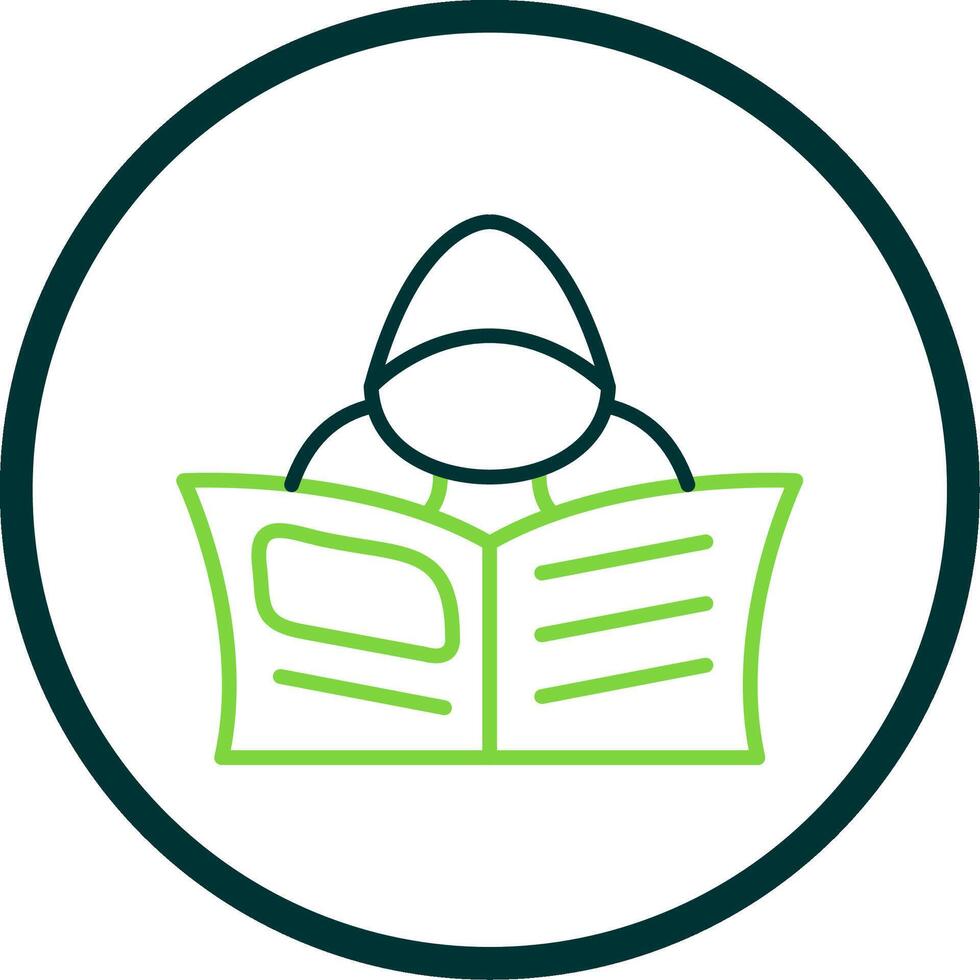 Hacker Line Circle Icon Design vector