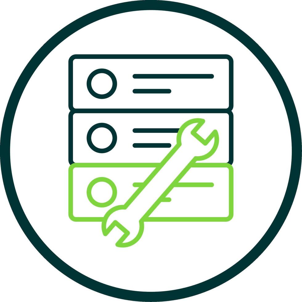 Repair Tool Line Circle Icon Design vector