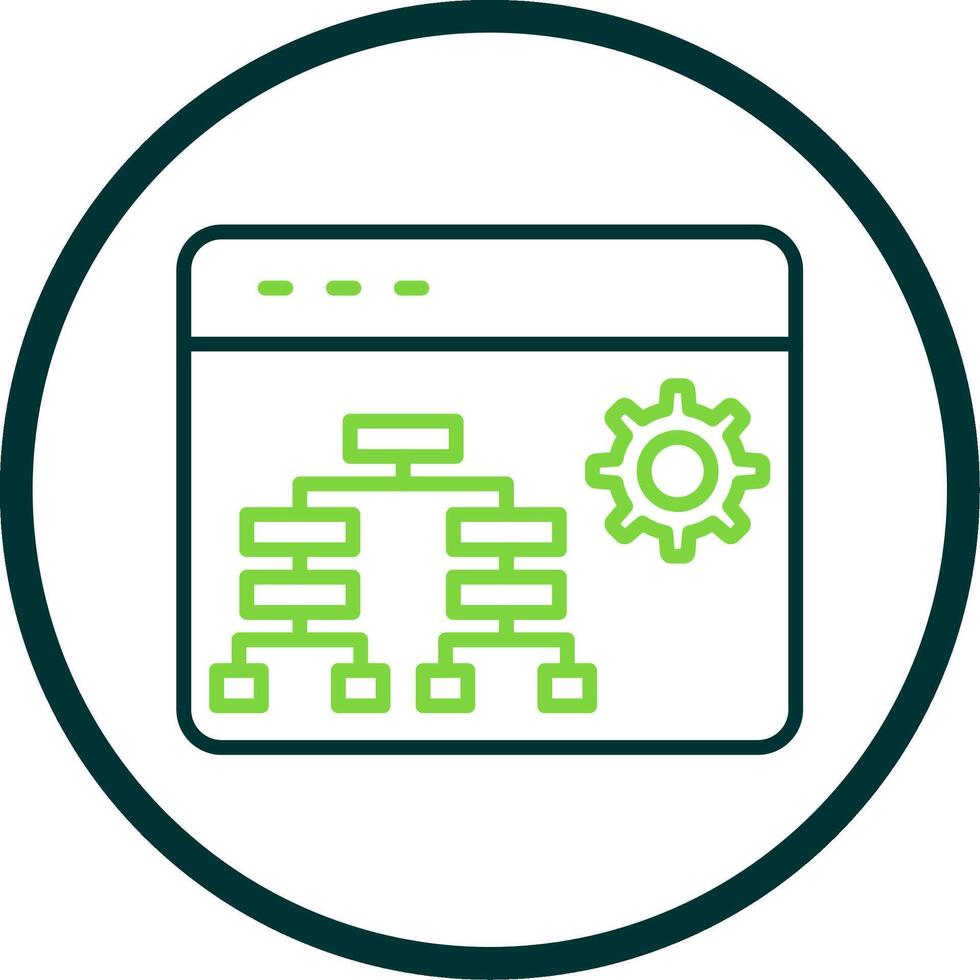 Hierarchy Line Circle Icon Design vector