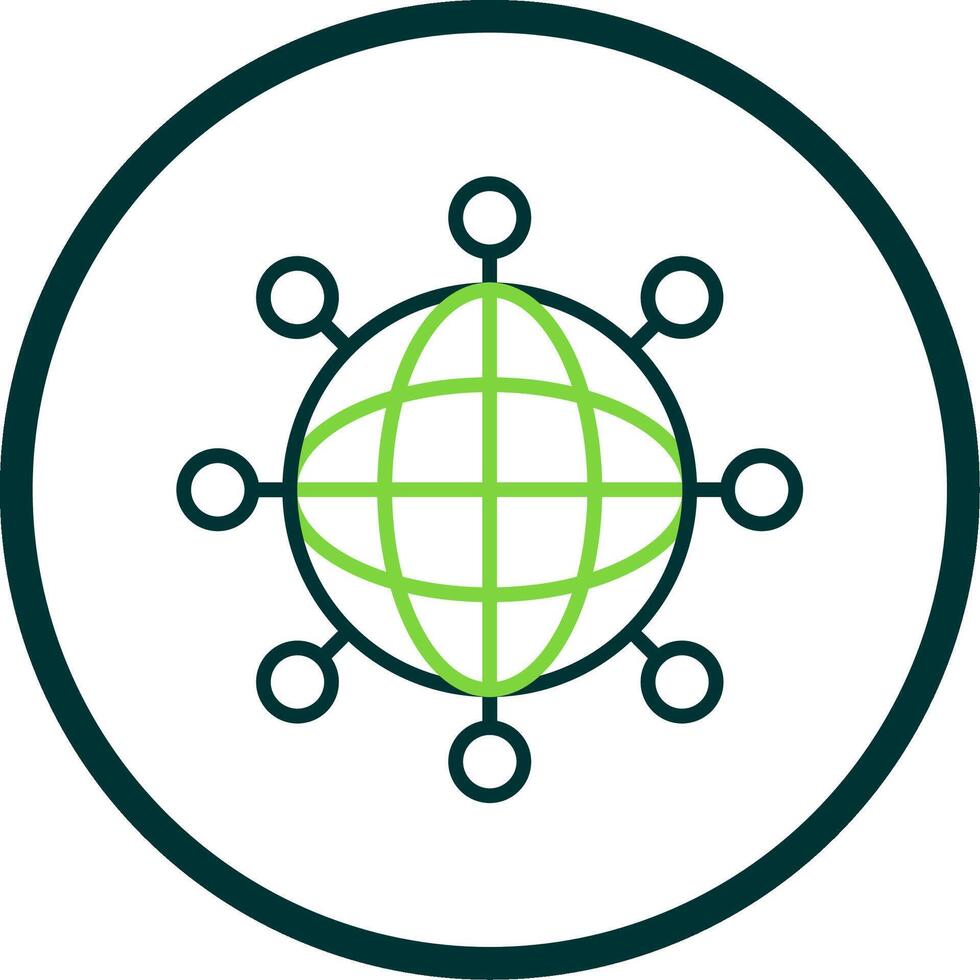 Internet Line Circle Icon Design vector