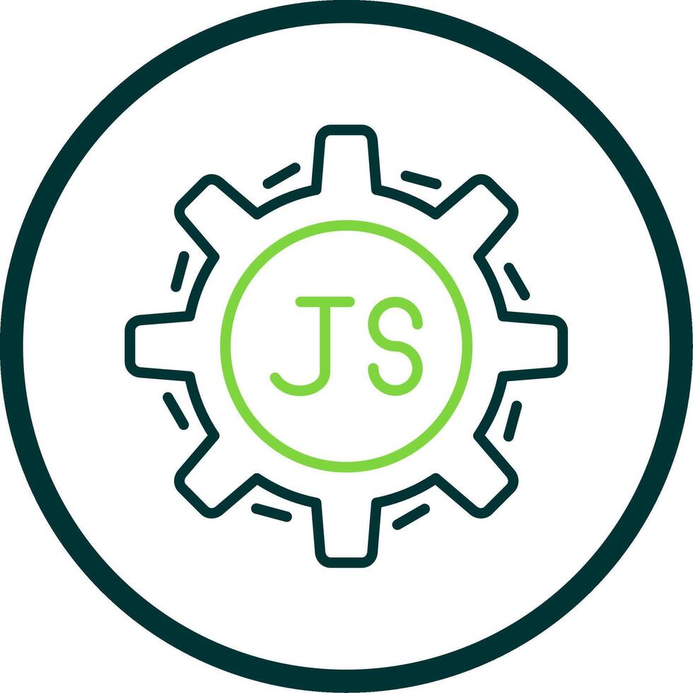 Javascript Line Circle Icon Design vector