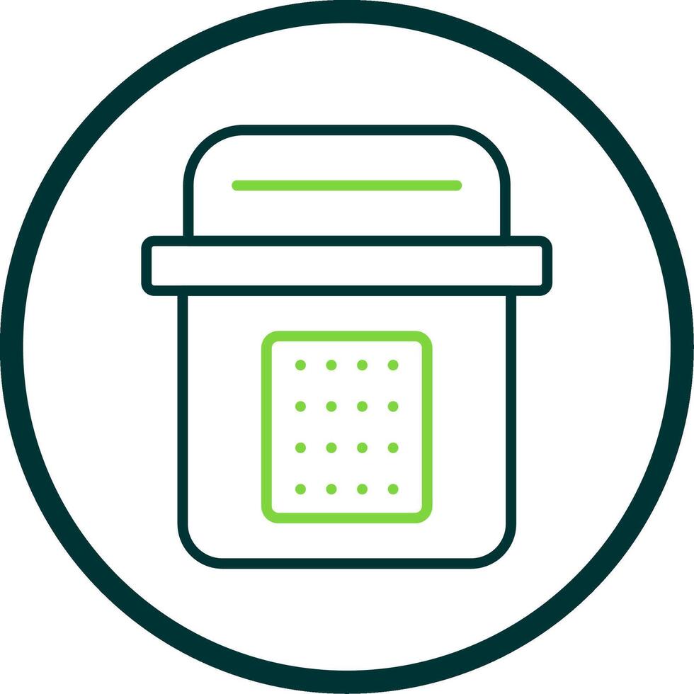 Sealed Line Circle Icon Design vector