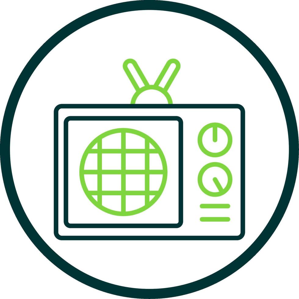 Radio Line Circle Icon Design vector
