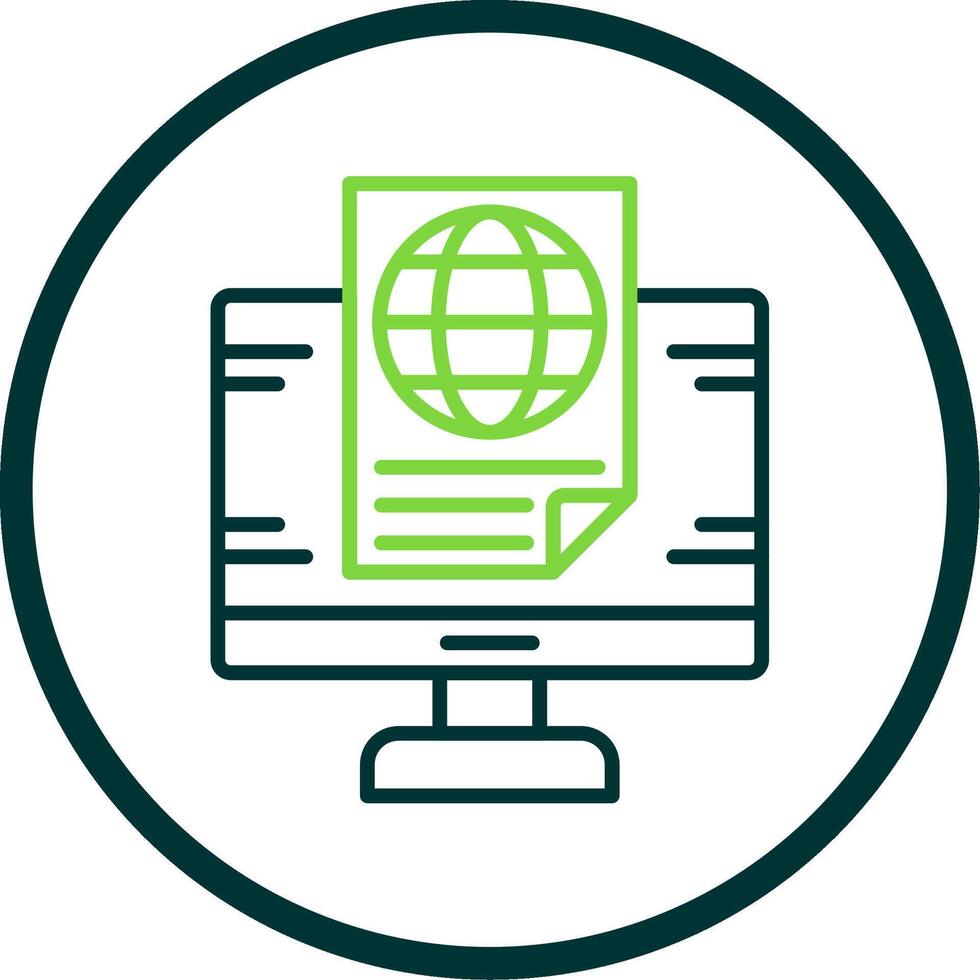 News Report Line Circle Icon Design vector