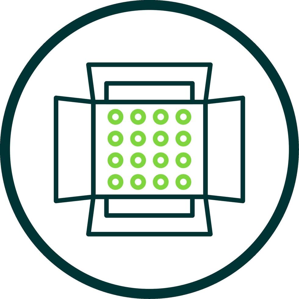 Soft Box Line Circle Icon Design vector