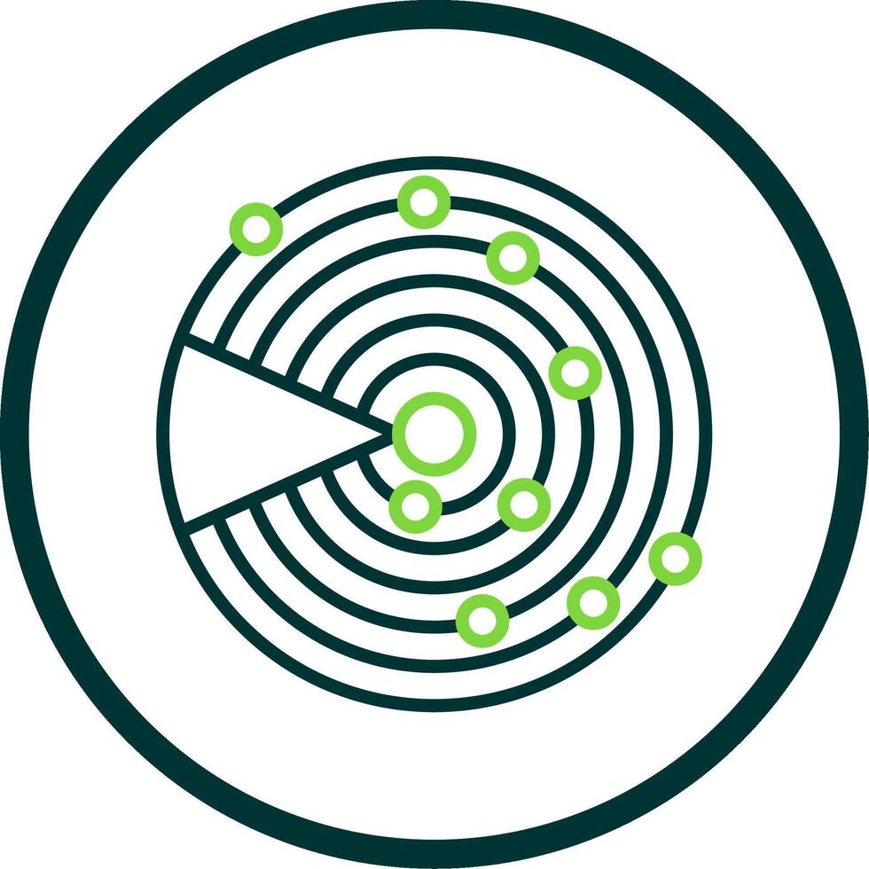 Sonar Line Circle Icon Design vector