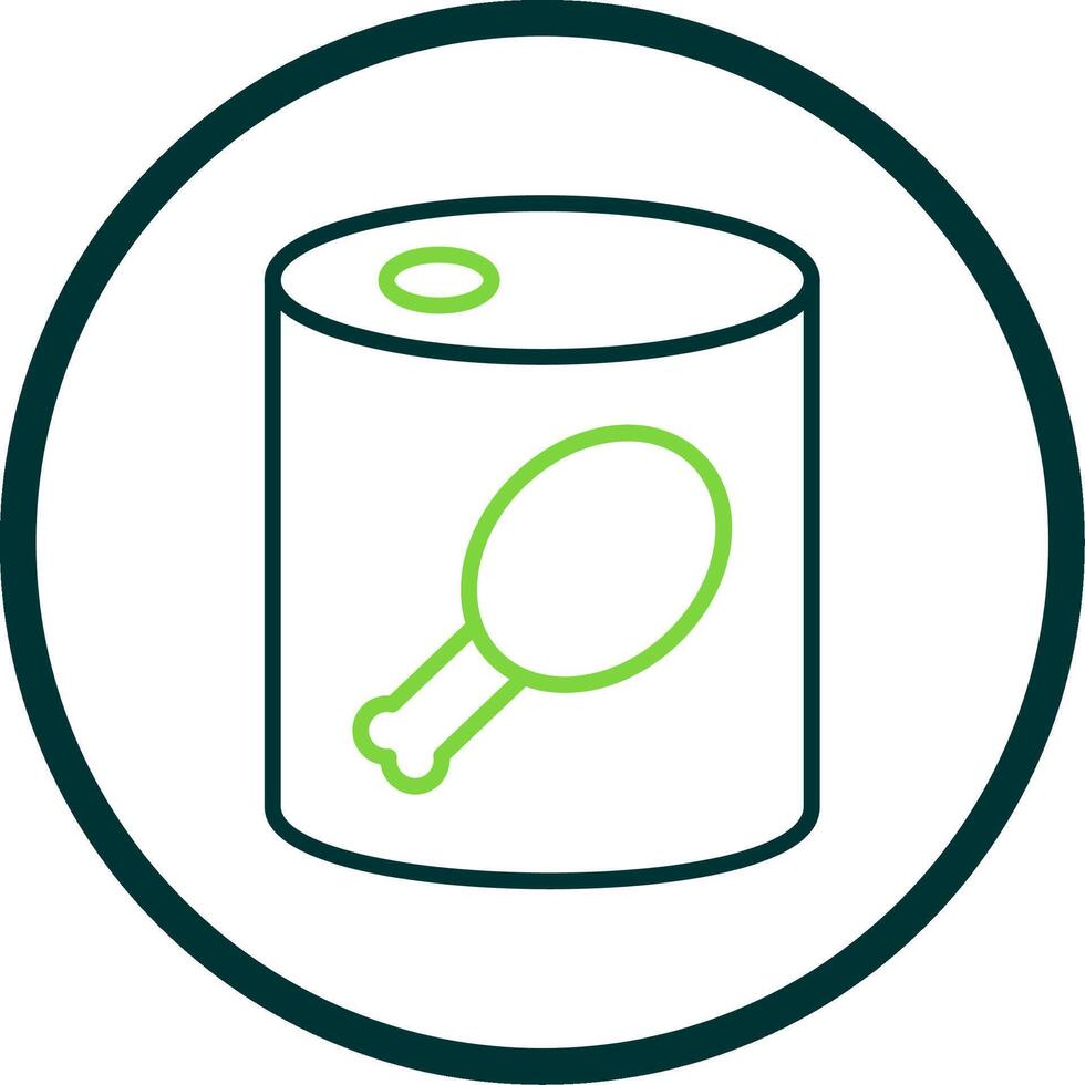 Canned Food Line Circle Icon Design vector