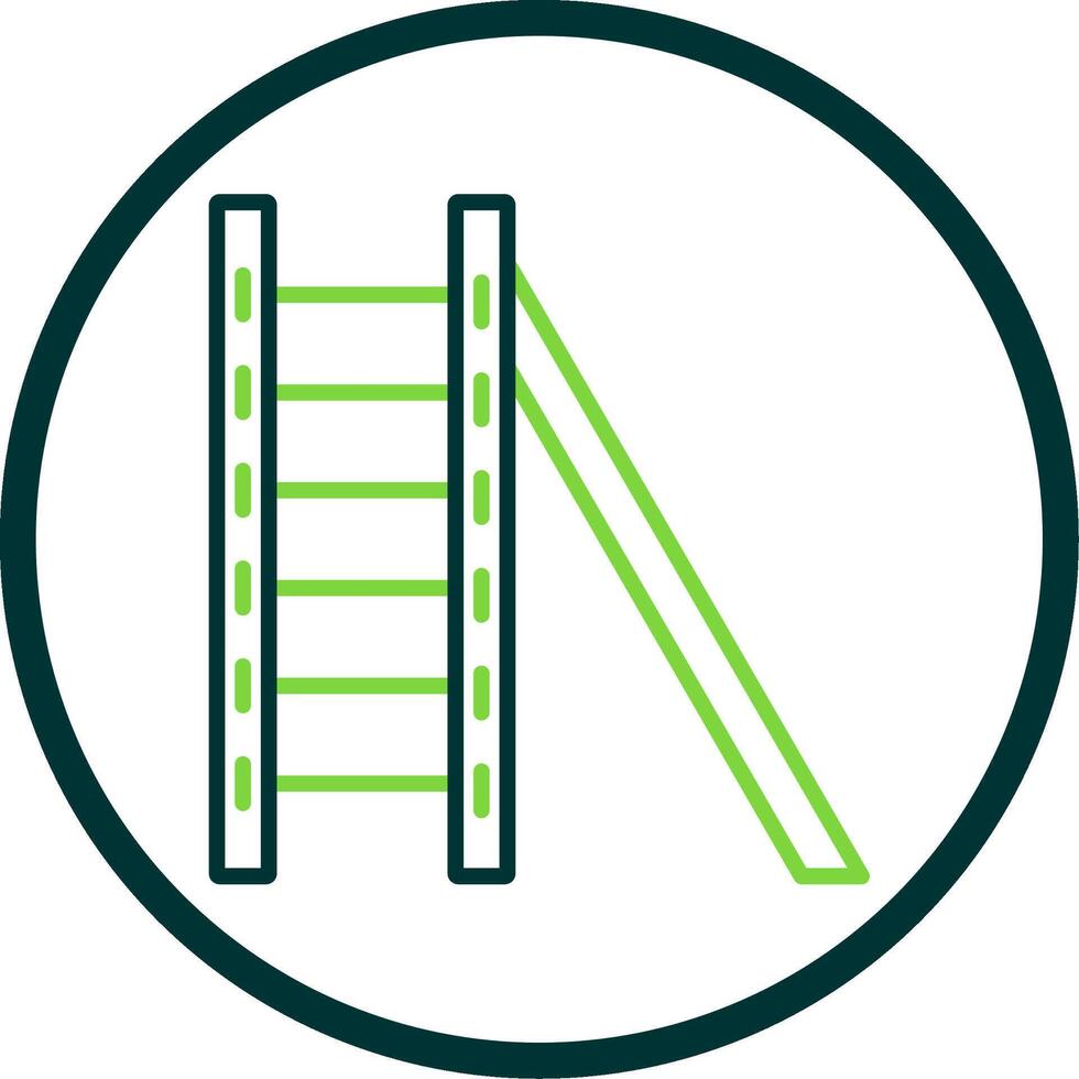 Ladder Line Circle Icon Design vector
