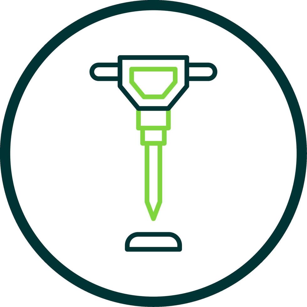 Hand Saw Line Circle Icon Design vector