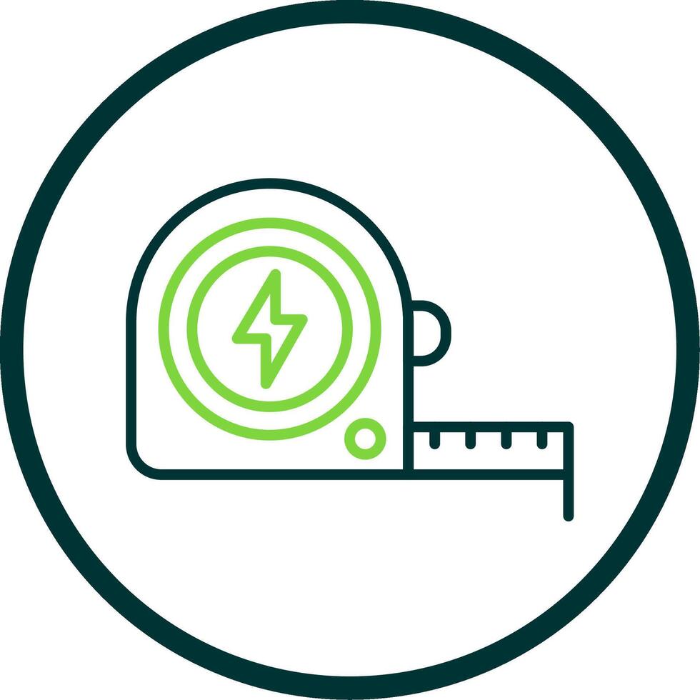 Measure Tap Line Circle Icon Design vector